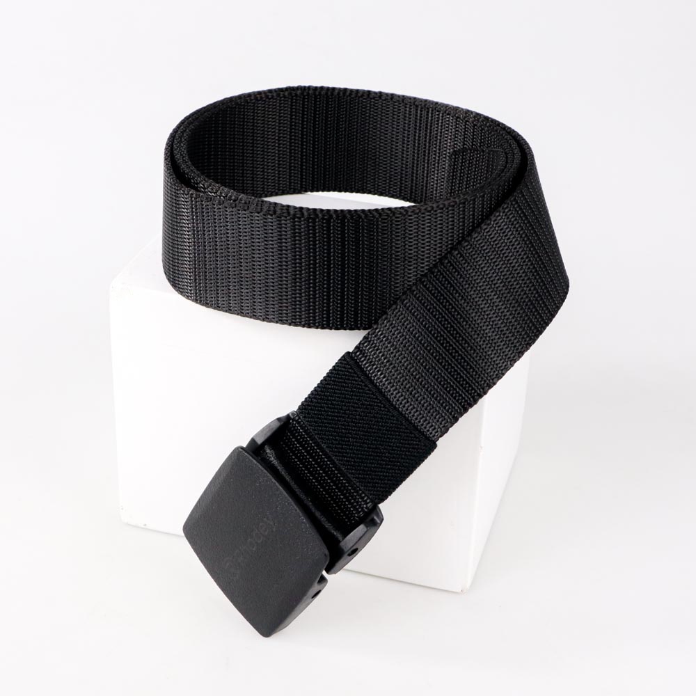 NOS Tali Ikat Pinggang Pria Canvas Style Men Belt - HQ031 - Black