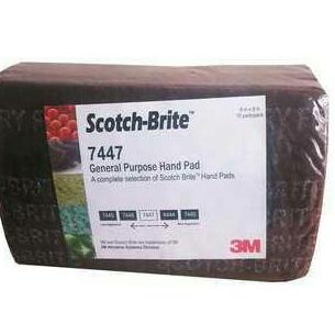 3M 7447 Maroon Scotch-Brite Pad - General Purpose Hand Pad For Automotive Finishing