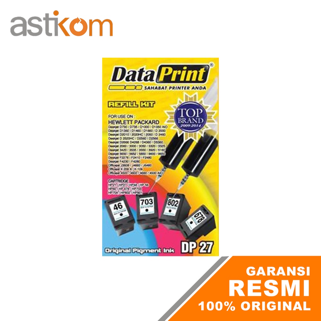 Jual Tinta Suntik Murah Inject Data Print DP 27, DP 28 HP | Shopee ...