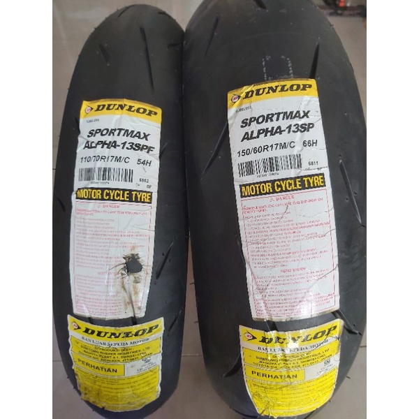 Jual BAN DUNLOP SPORTMAX ALPHA 13 SP 110/70 150/60 17 JAPAN