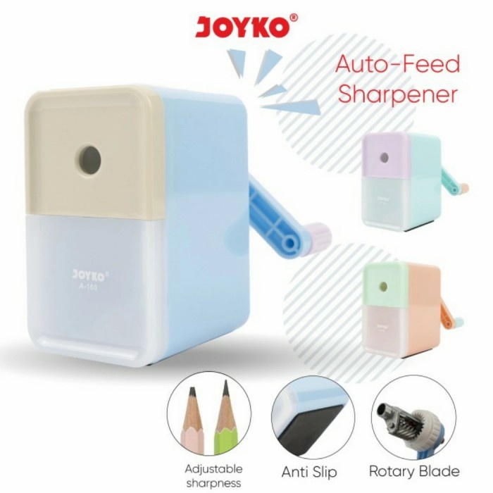 Jual Serutan Sharpener Rautan Pensil Putar Joyko A 160 Warna Pastel