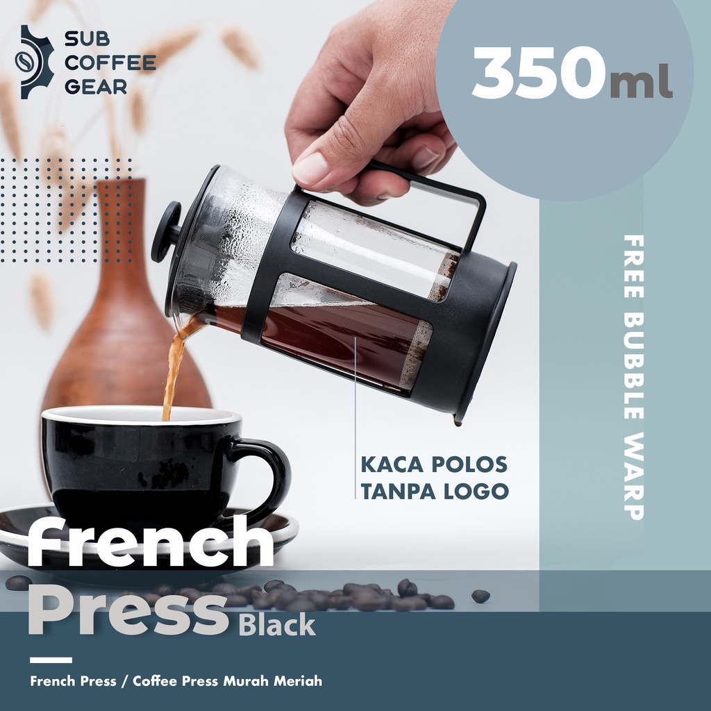 Jual FRENCH PRESS COFFEE PLUNGER COFFEE PRESS ALAT SEDUH KOPI TEH 350ML ...