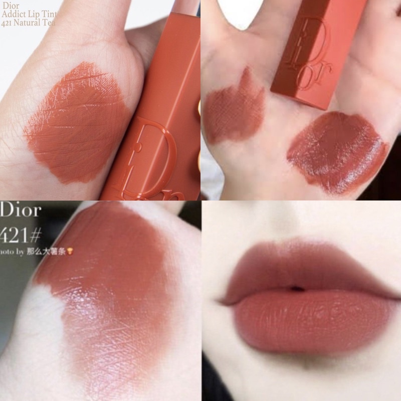 NEW D IOR DIOR ADDICT LIP TINT TATTOO 421 NATURAL TEA BEIGE 2022