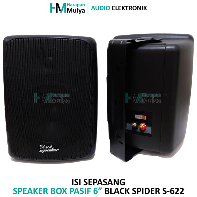 Jual Speaker Box Pasif 6" / 6 inch Two Way Black Spider S-622 (ISI