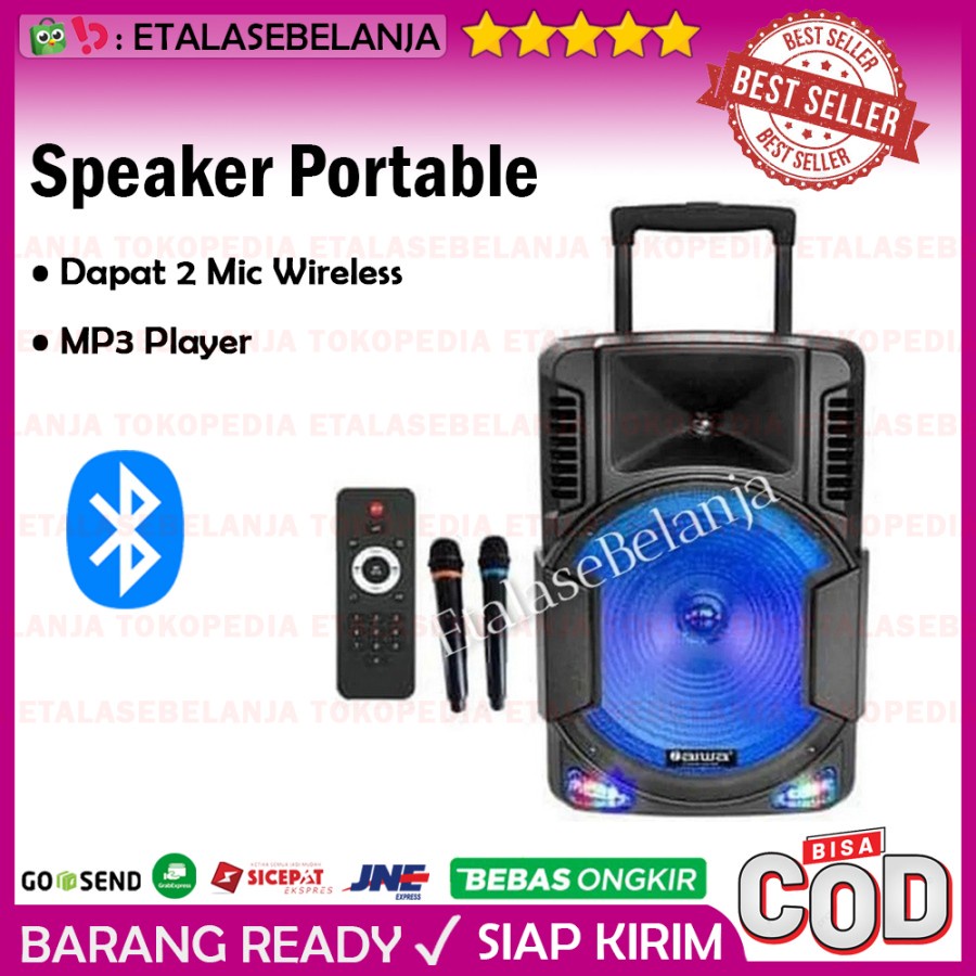 Speaker portable aiwa 15 hot sale inch