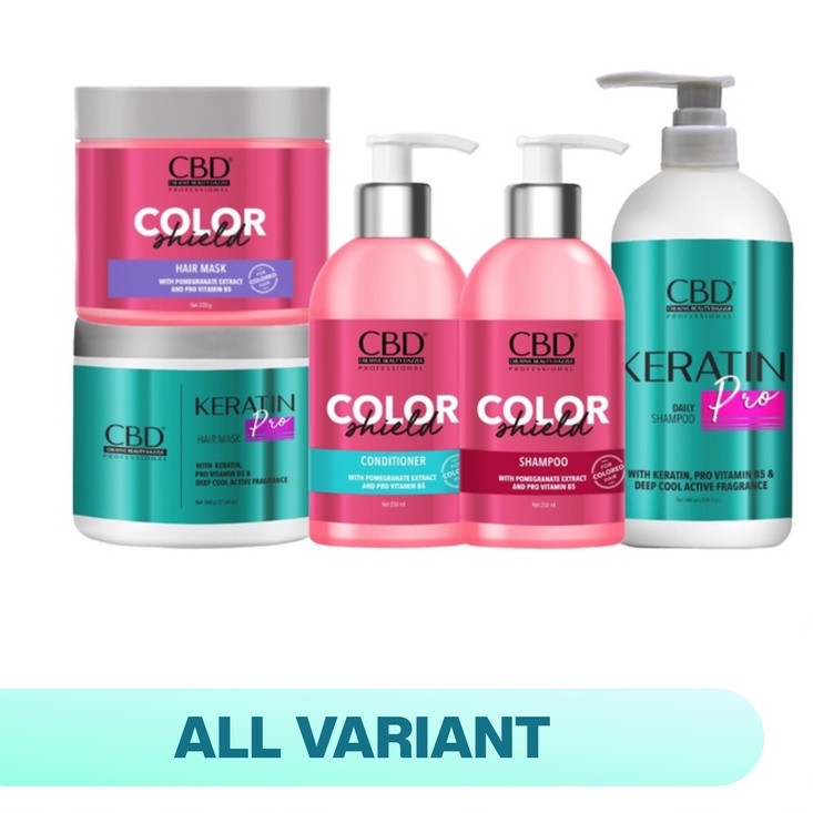 Jual CBD COLOR SHIELD HAIR MASK 500ML / SHAMPOO 250 ML / CONDITIONER ...