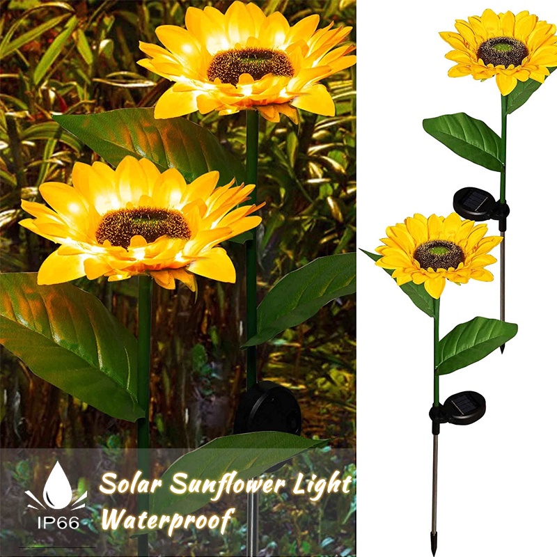 Jual Lampu Taman Tenaga Surya LED Light 4PCS Bunga Matahari Hias Solar ...
