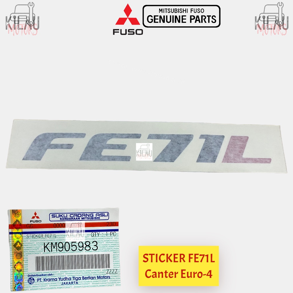 Jual Sticker Stiker Label FE71L Original Mitsubishi Canter Euro 4 ...