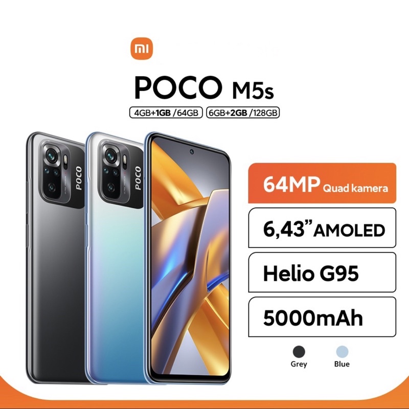 Jual Xiaomi Poco M5s [4GB+64GB - 6GB+128GB] Helio G95 | 64MP Quad ...