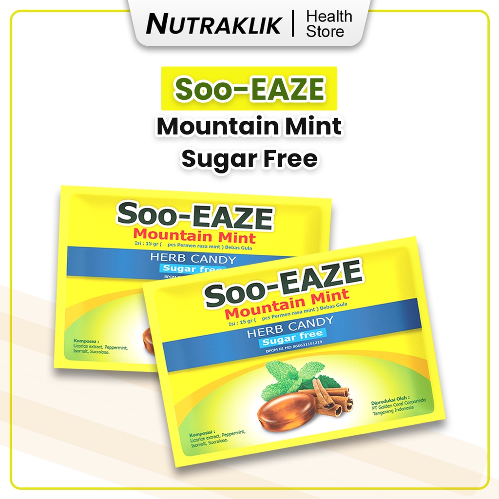 Jual Soo-EAZE PERMEN HERBAL BEBAS GULA RASA MINT - ISI 8 PCS | Shopee ...