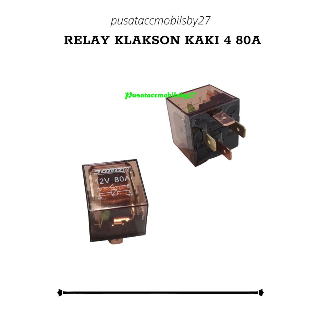 Jual Relay Klakson / Relay Transparant 4 Kaki 12V 80A Shopee Indonesia