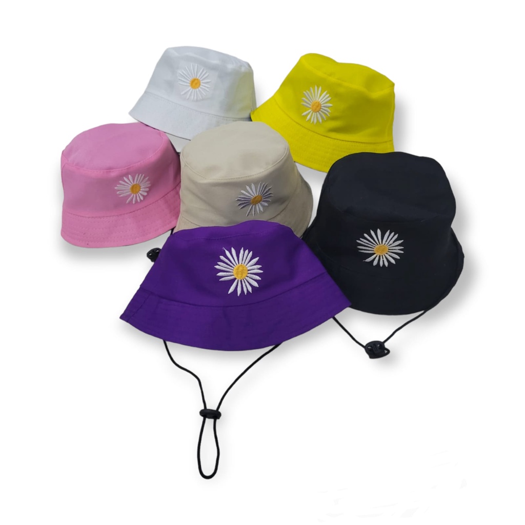 Jual Topi Bucket anak bunga daisy bolak balik - bucket hat anak bunga ...