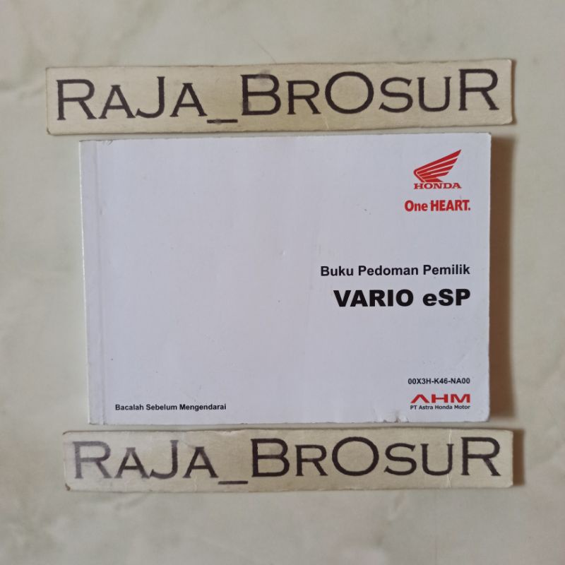 Jual Buku pedoman pemilik/Manual book Honda Vario ESP/Honda Vario 110