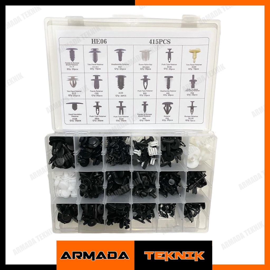 Jual Baut Rivet Mobil Universal 415 PCS | Shopee Indonesia