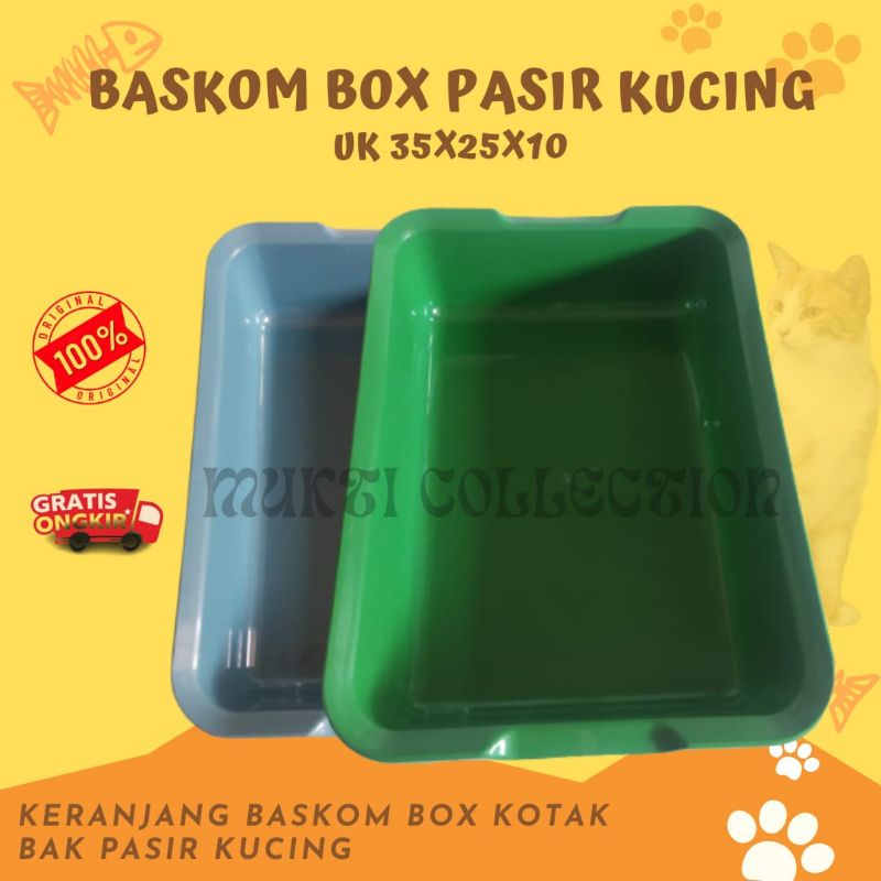 Jual BAK PASIR CAT LITTER BASKOM SEGI EMPAT | Shopee Indonesia