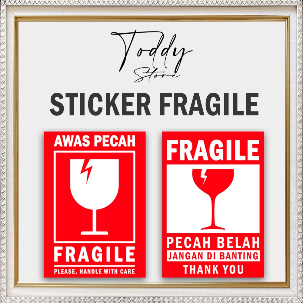 Jual Sticker FRAGILE olshop / Sticker Paket Awas Pecah Belah | Shopee ...