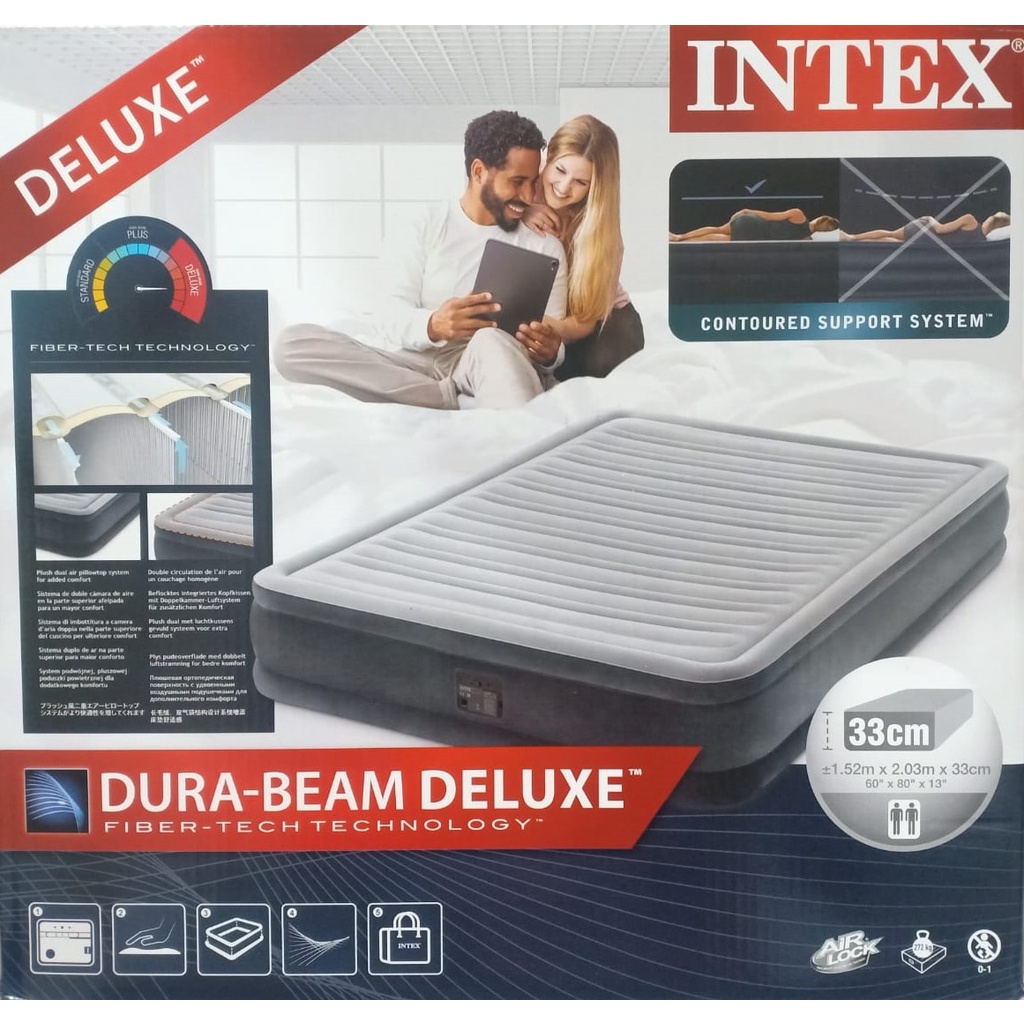 Jual KASUR TIUP INTEX 67770 Durabeam DELUXE QUEEN Built in Electric ...