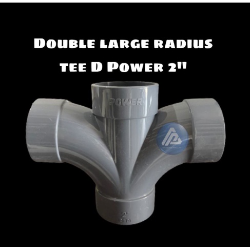 Jual LARGE RADIUS DOUBLE TEE D 2” INCH POWER PVC FITTING PIPA SAMBUNGAN ...
