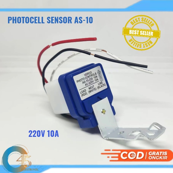 Jual Sensor Cahaya On Off Otomatis Outomatic Day Light Switch AS-10 AC ...