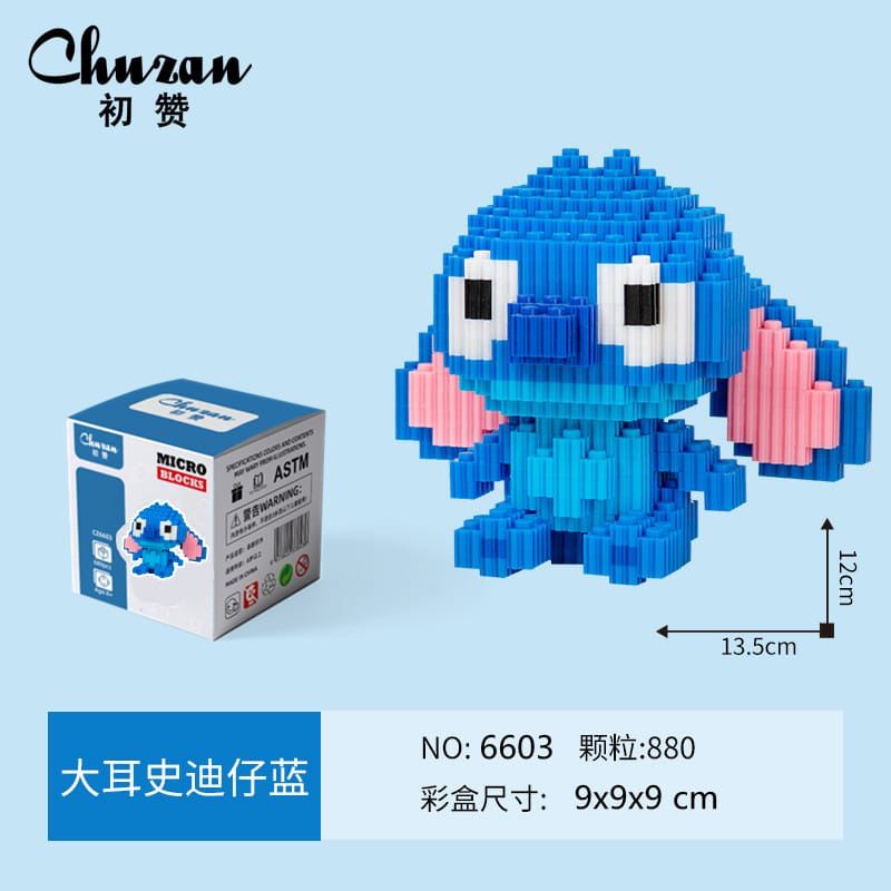Nano Block Stich Series Building block lilo angel stitch mainan edukasi  anak set hadiah dan pajangan