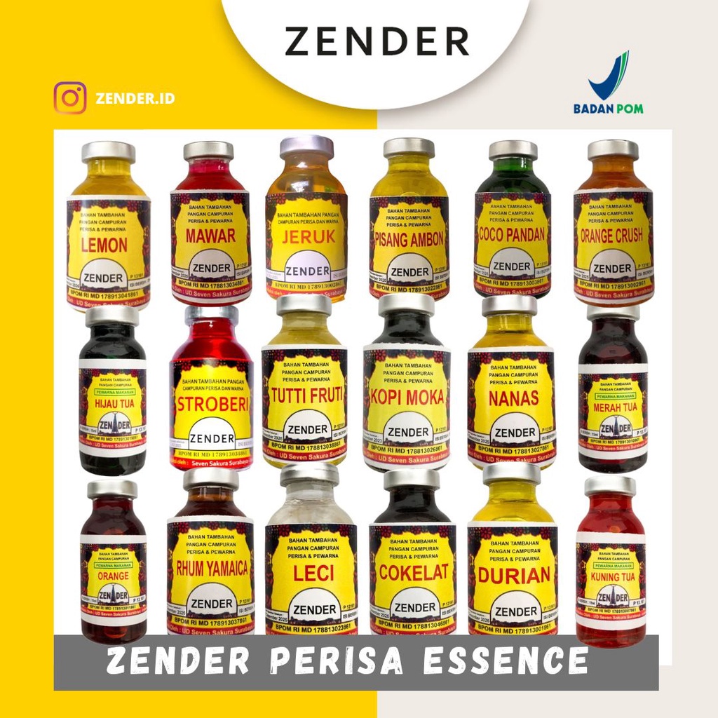 Jual Zender Perisa Essence Aneka Rasa 20ml Pewarna Makanan / Sumba ...