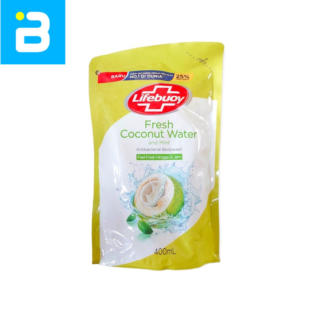 Jual Lifebuoy Fresh Coconut Water Pouch 400 ML Shopee Indonesia