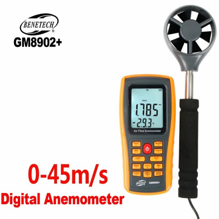 Jual Kual Gm8902 Digital Air Wind Speed Anemometer Alat Ukur Kecepatan ...