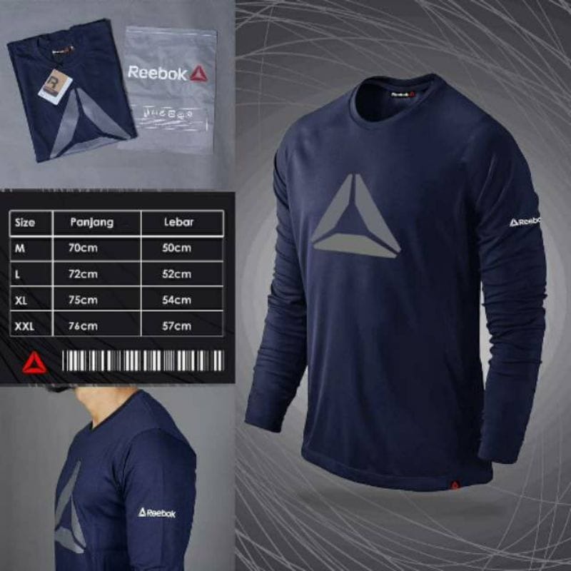 Jual KAOS BAJU LENGAN PANJANG REEBOK PRIA WANITA / COD | Shopee Indonesia