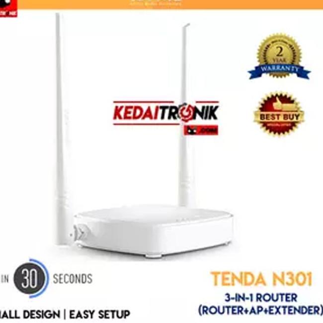 Jual Tenda N301 3 in 1 Wireless ROUTER+Access Point+EXTENDER WIFI 301 ...