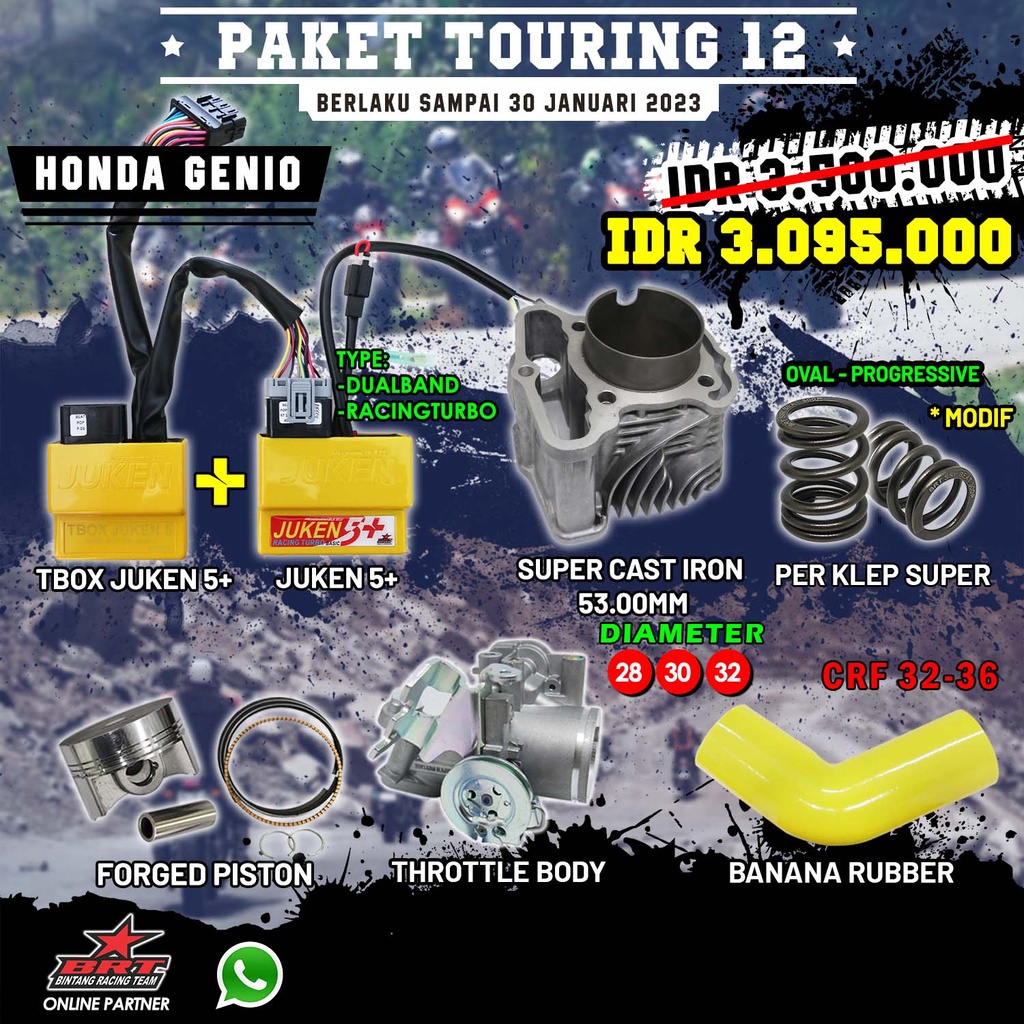 Jual Paket Touring Genio All New Beat Bore Up Cc Brt Ecu