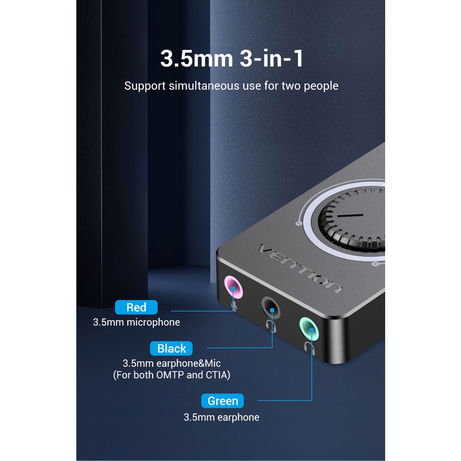 Jual USB Sound Card External Stereo Sound Adapter w/ Volume Control ...