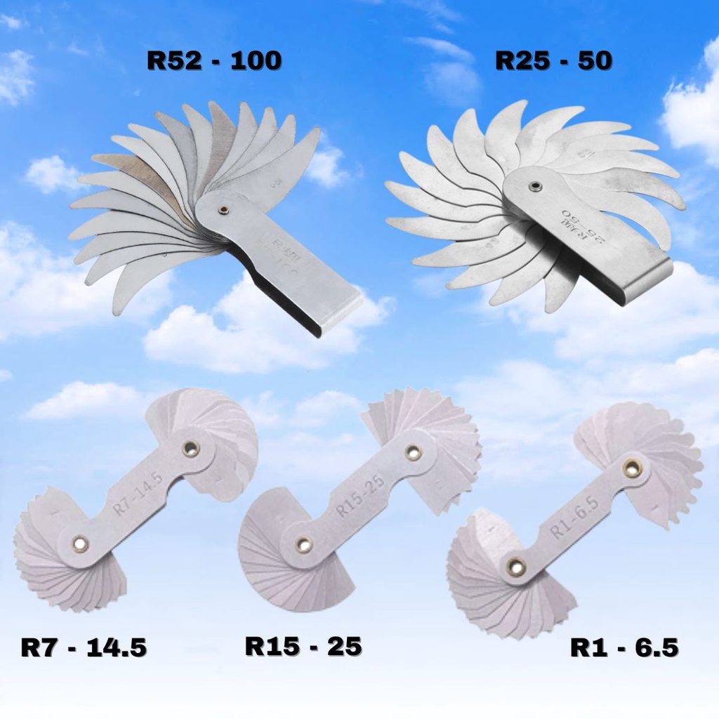 Jual Radius gauge mal radius R1 sampai R100 | Shopee Indonesia