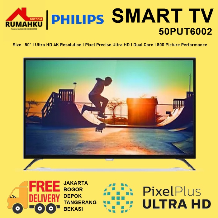 Jual SMART TV 50" - SMART ANDROID TV - LED TV PHILIPS 50 INCH - TV LED