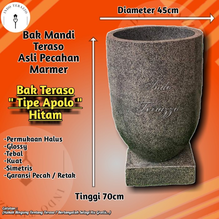 Jual Bak Mandi Gentong Teraso Asli Marmer Indo Terrazzo Bak Mandi Minimalis Indo Terrazzo