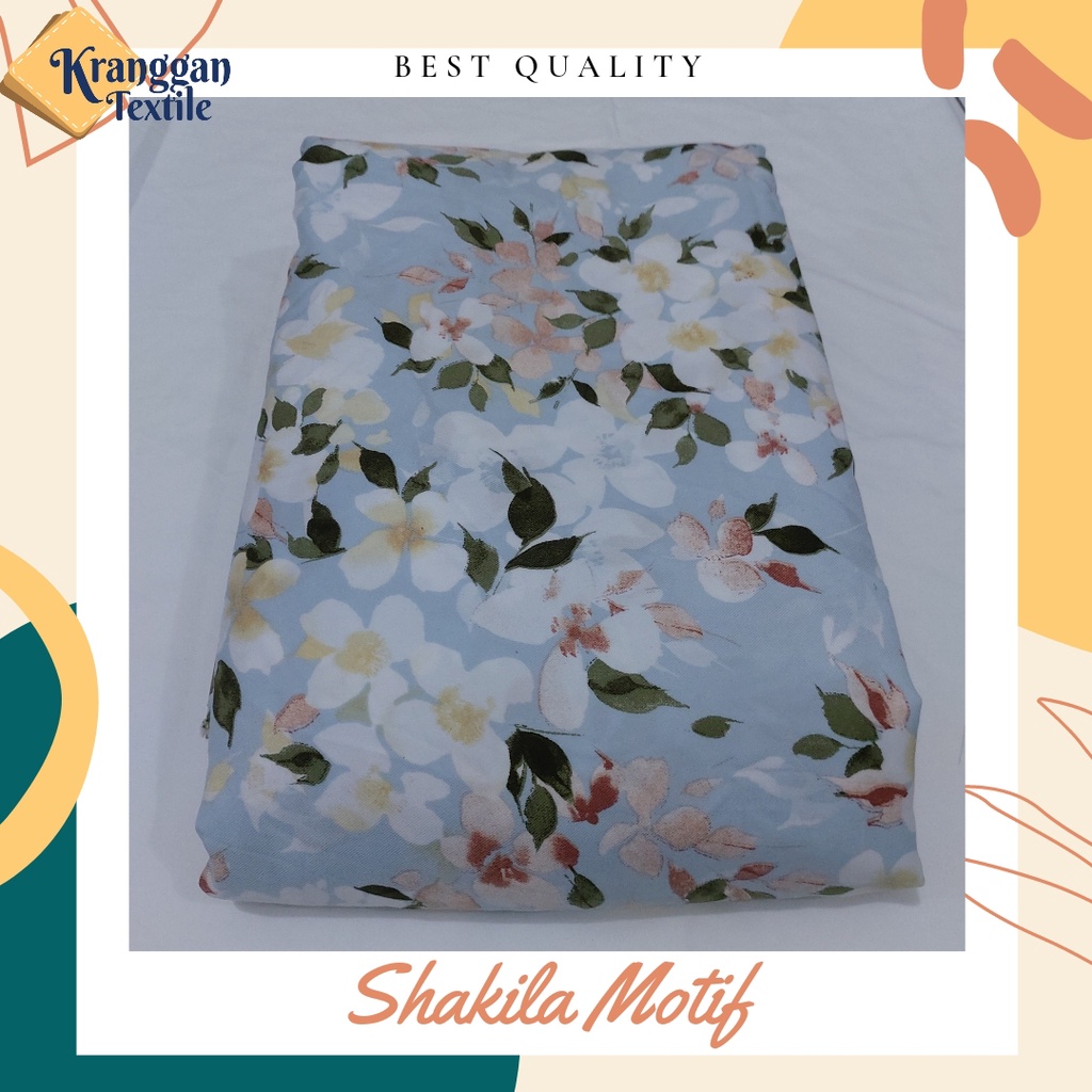 Jual Aal Bahan Kain Shakila Motif Premium Lebar Cm Shopee