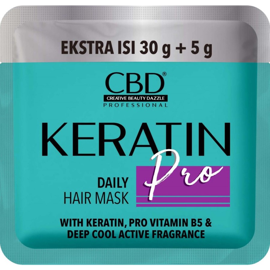 Jual CBD Keratin Pro Hair Mask 30gr + 5gr - masker rambut sachet ...