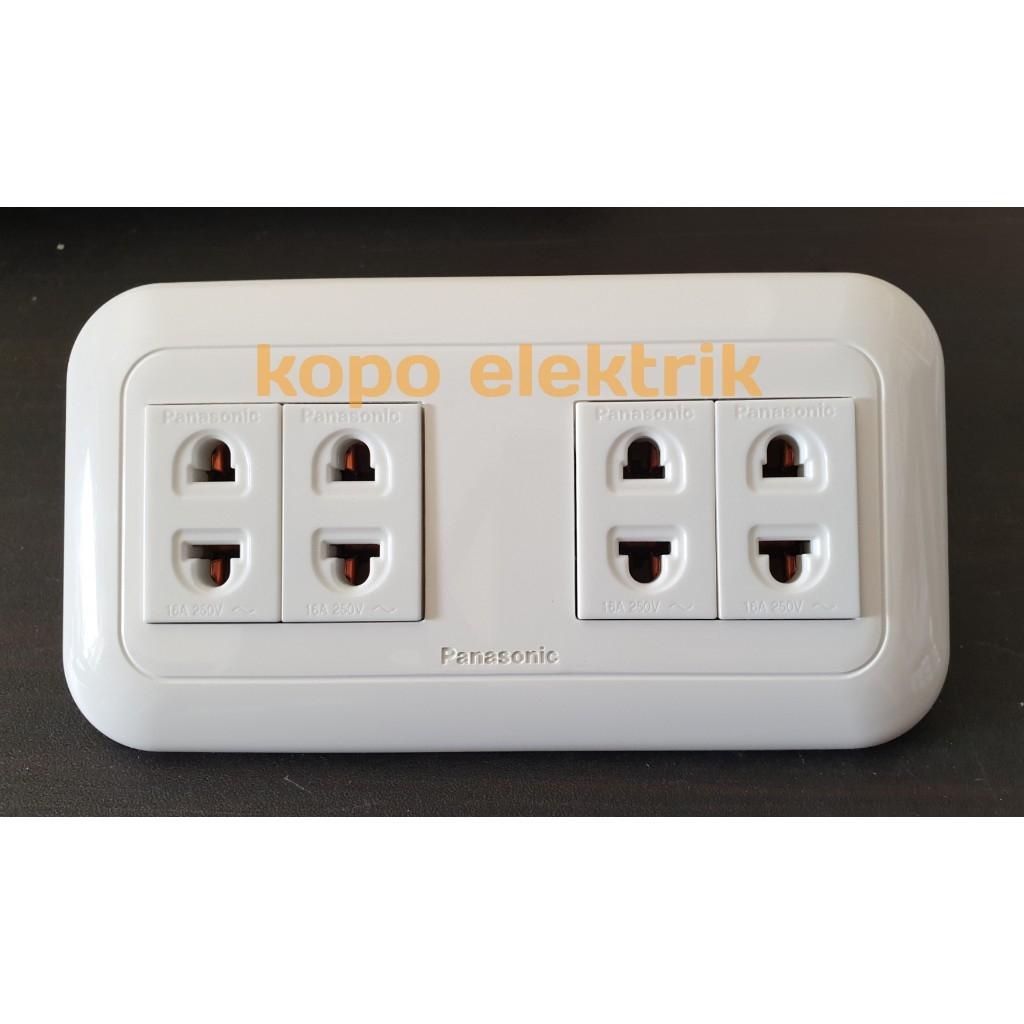 Jual Panasonic Stopkontak 4 Colokan Inbow / 4 StopKontak Tanam | Shopee ...