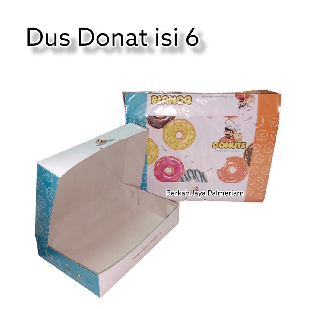 Jual Dus Donat/ Kardus Donat/ Box Donat / Kemasan donat, Untuk isi 6 ...