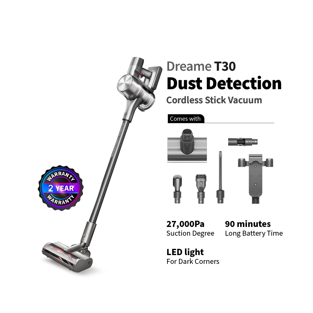 Jual Dreame T30 Cordless Stick Vacuum Cleaner Penyedot Debu Tanpa Kabel Shopee Indonesia