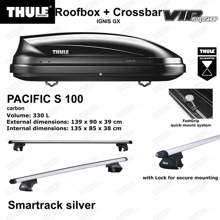Jual Suzuki IGNIS GX Paket roofbox crossbar THULE original | Shopee ...