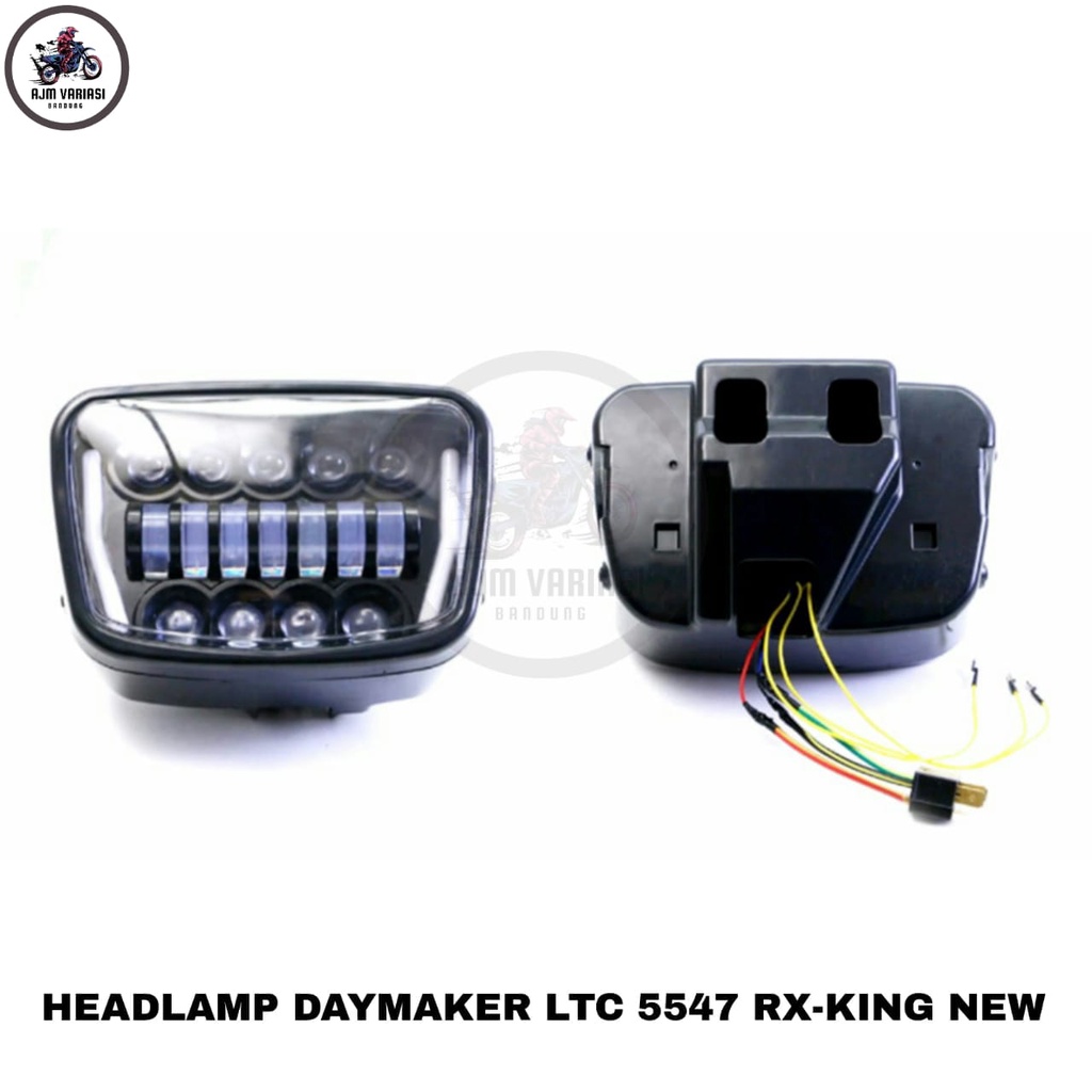 Jual Headlamp LED Daymaker Lamp Lampu Depan Motor RX KING NEW Scarlet