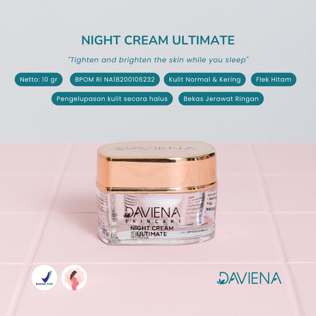 Jual Daviena Official Night Cream Gold Daviena Skincare Shopee