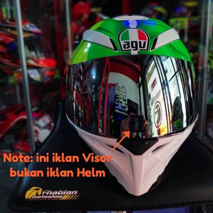 Jual VISOR IRIDIUM SILVER AGV K1 DAN AGV K3SV AFTERMARKET ORIGINAL