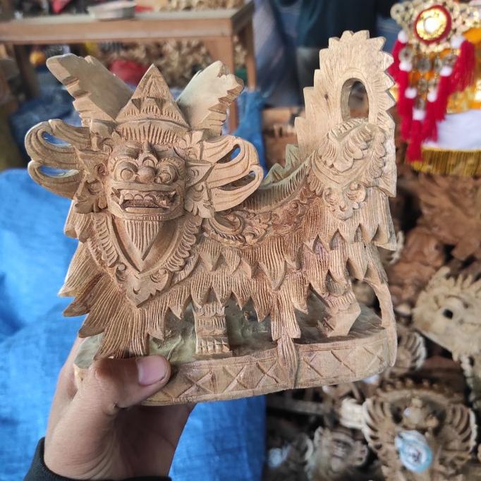 Jual Patung Barong Kayu 20 Cm Dekorasi Barong Kayu Pajangan Barong Bali