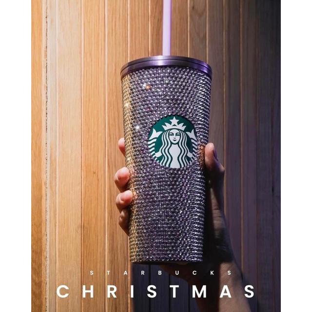 Jual Tumbler Starbucks holiday red bling blink stainless stell Coldcup