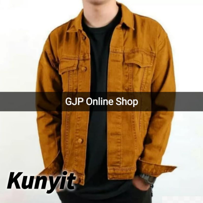 Jaket jeans Pria denim premium bahan tebal