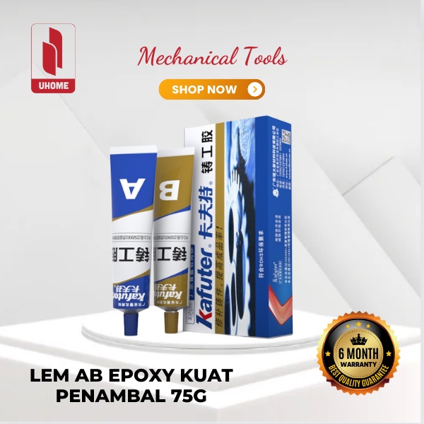 Jual Lem AB Epoxy Kuat Penambal 65G Besi Steel Metal Radiator Anti ...