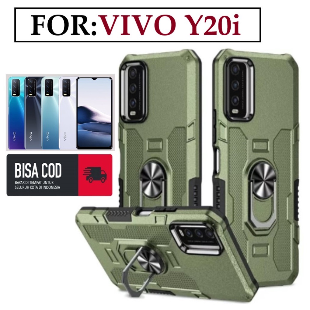 Jual Case Armour VIVO Y20i Iring Cincin Magnetic Kesing Hp Protect