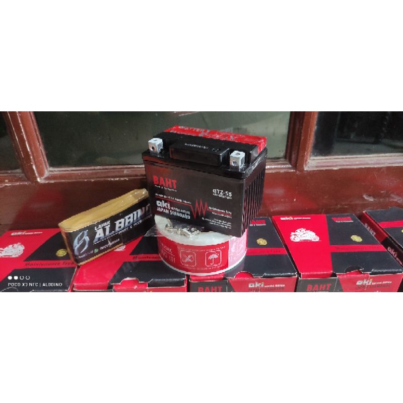 Jual Aki kering BAHT 5 Ampere beat vario scoopy mio aki dimensi kecil