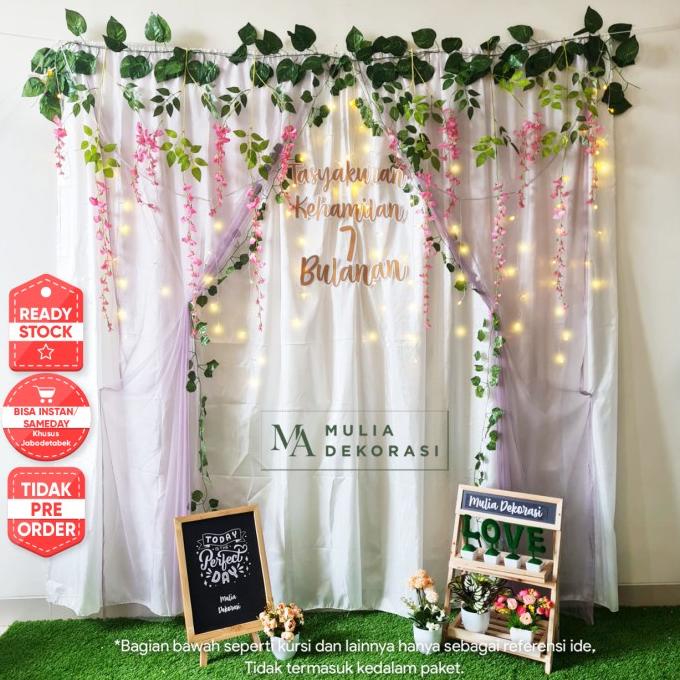 Jual Dekorasi Backdrop Syukuran Tasyakuran 4 7 Bulanan Photobooth Paket ...